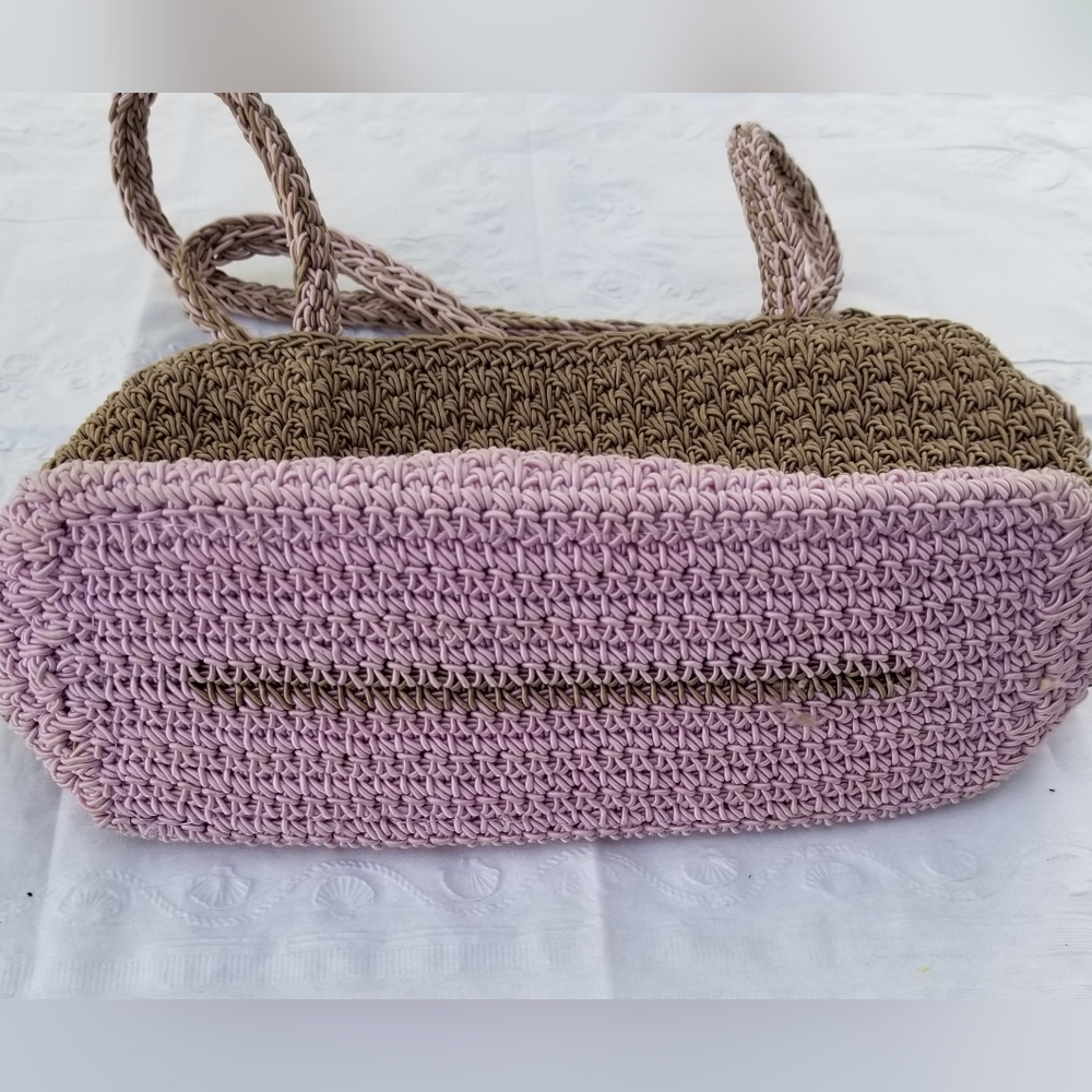 Liz Claiborne Brown and Lavender Woven Bag - Picture 4 of 12